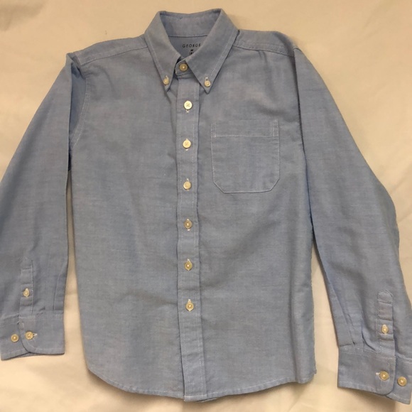 George Other - Blue Oxford Chambray Button Down Dress Shirt George Other - Blue Oxford Chambray Button Down Dress Shirt